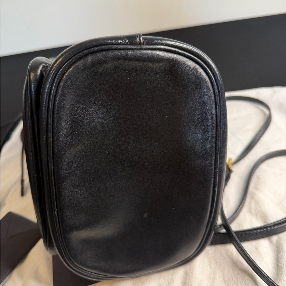 Prada Black Leather Drawstring Backpack - image 5
